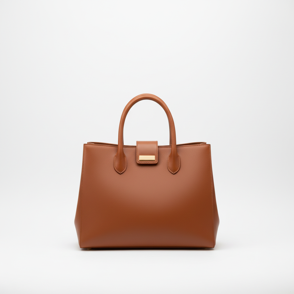 Cartera de cuero cognac